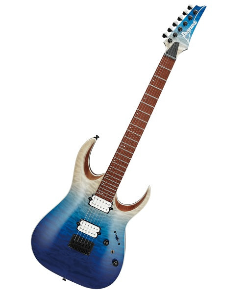 Ibanez Guitarra Eléctrica RGA42HPQM-BIG, Azul Degradado, Serie RGA