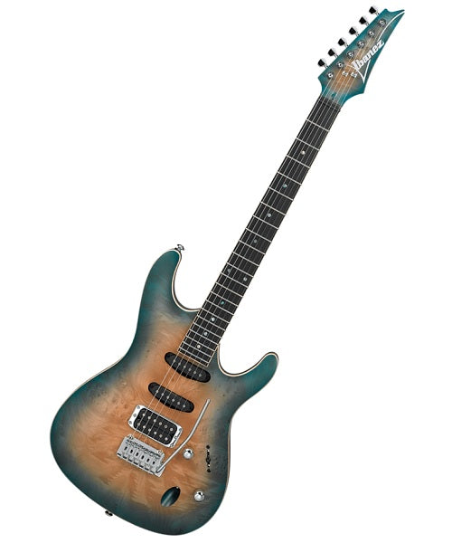 Ibanez Guitarra Eléctrica Natural Sombreado Azul SA460MBW-SUB, Serie SA