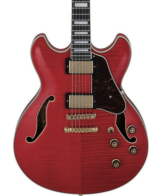 Ibanez Guitarra Eléctrica Rojo Transparente AS93FM-TCD, Artcore Expressionist