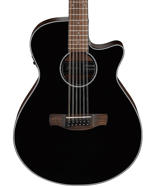 Guitarra Electroacústica Ibanez AEG5012-BKH Negra de 12 Cuerdas