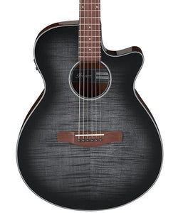 Ibanez Guitarra Electroacústica Negro Transparente Sombreado AEG70-TCH, Serie AEG