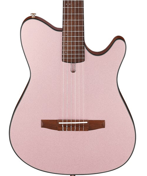 Ibanez Guitarra Electroacústica Café Oro Rosado Metálico Mate FRH10N-RGF, Serie FRH