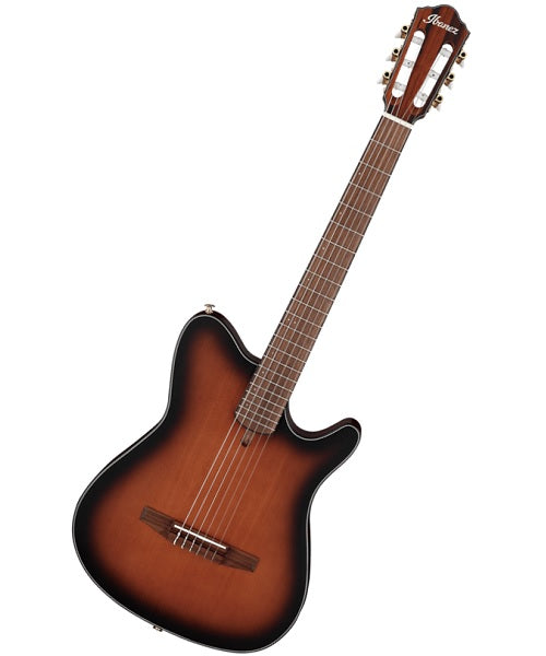 Ibanez Guitarra Electroacústica Café Sombreado Negro Mate FRH10N-BSF, Serie FRH