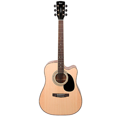 Cort Guitarra Electroacústica Natural AD880CE NS, Serie Standard