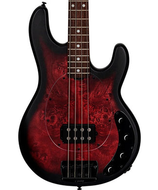 “Exclusiva en Veerkamp Online” Sterling by Music Man Bajo Eléctrico Entintado Escarlata Quemado/Sombreado Negro Mate ST-RAY34PB-DSBS-R2, StingRay