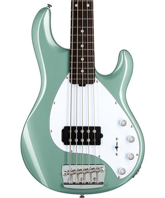 “Exclusiva en Veerkamp Online” Sterling by Music Man Bajo Eléctrico 5 Cuerdas Verde Menta Metálico ST-RAY35-DGR-R2, StingRay 5
