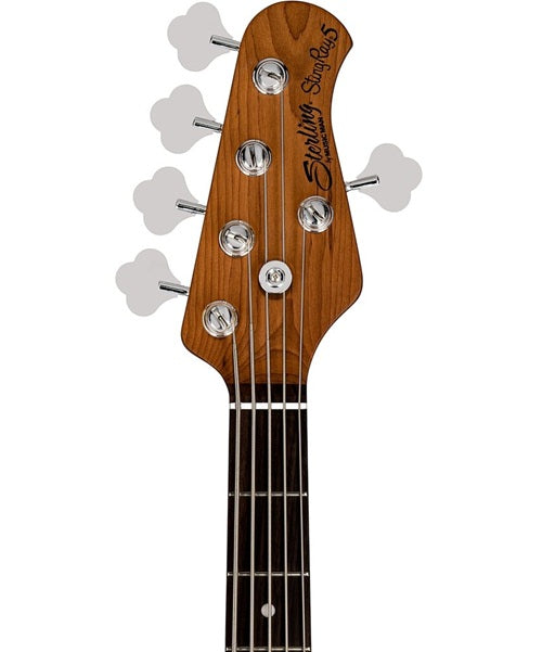 “Exclusiva en Veerkamp Online” Sterling by Music Man Bajo Eléctrico 5 Cuerdas Verde Menta Metálico ST-RAY35-DGR-R2, StingRay 5