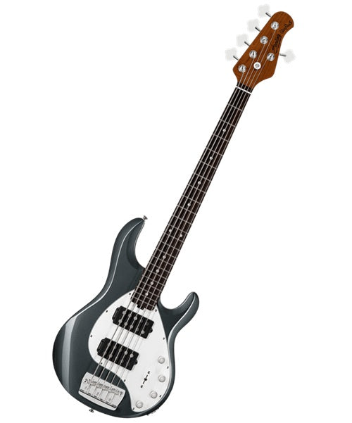 “Exclusiva en Veerkamp Online” Sterling by Music Man Bajo Eléctrico 5 Cuerdas Gris Metálico ST-RAY35HH-CFR-R2, StingRay 5 HH