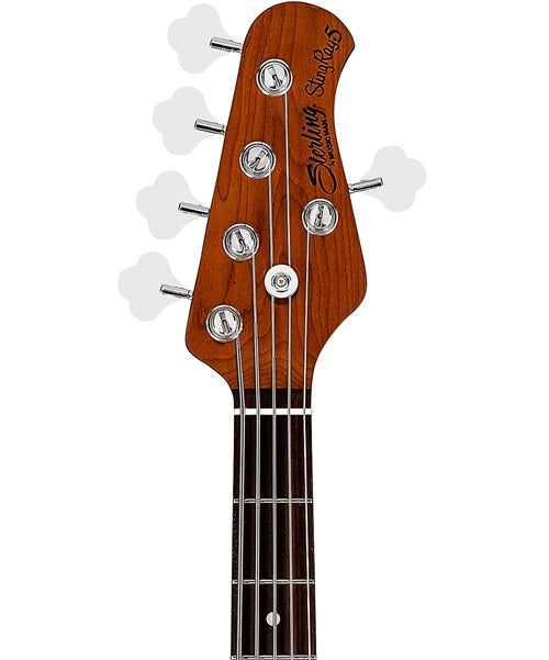 “Exclusiva en Veerkamp Online” Sterling by Music Man Bajo Eléctrico 5 Cuerdas Gris Metálico ST-RAY35HH-CFR-R2, StingRay 5 HH