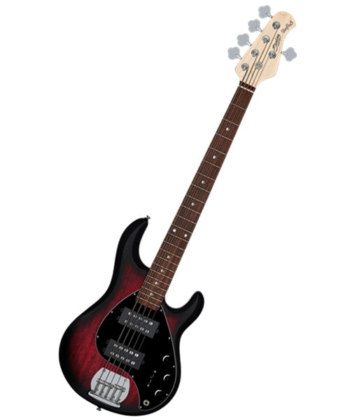 Sterling S.U.B. Series Bajo Eléctrico 5 Cuerdas Entintado Vino/Sombreado Negro Mate ST-RAY5HH-RRBS-J1, StingRay 5 HH
