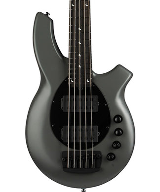 “Exclusiva en Veerkamp Online” Music Man Bajo Eléctrico 5 Cuerdas Gris Mate con Estuche 162-TGY-62-P2-MB-BM, Bongo 5 HH