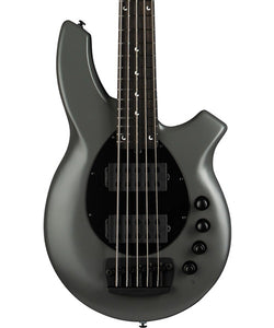 “Exclusiva en Veerkamp Online” Music Man Bajo Eléctrico 5 Cuerdas Gris Mate con Estuche 162-TGY-62-P2-MB-BM, Bongo 5 HH