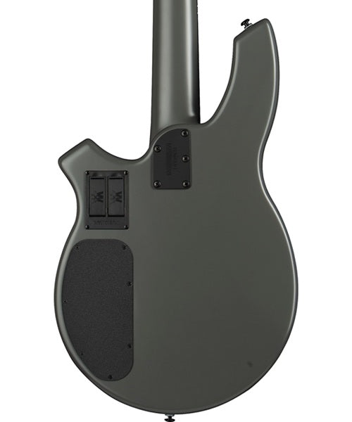 “Exclusiva en Veerkamp Online” Music Man Bajo Eléctrico 5 Cuerdas Gris Mate con Estuche 162-TGY-62-P2-MB-BM, Bongo 5 HH