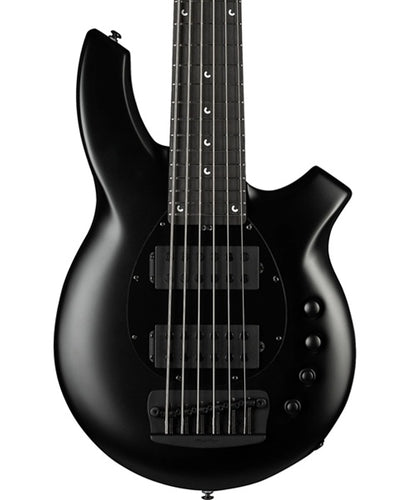 Exclusiva en Veerkamp Online Music Man Bajo Eléctrico 6 Cuerdas Negro Mate con Estuche 182-66-62-P2-MB-BM, Bongo 6 HH