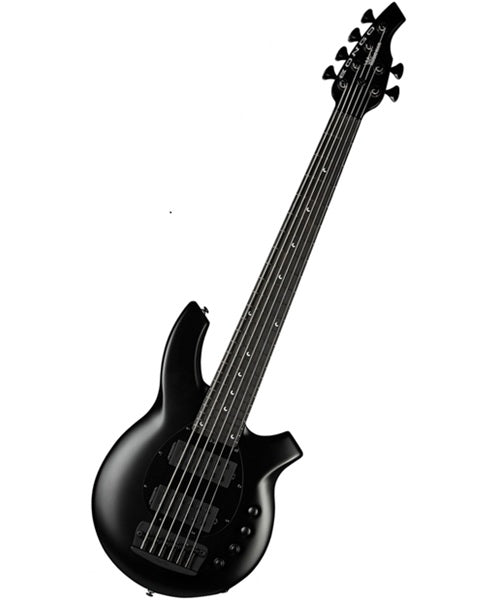 “Exclusiva en Veerkamp Online” Music Man Bajo Eléctrico 6 Cuerdas Negro Mate con Estuche 182-66-62-P2-MB-BM, Bongo 6 HH