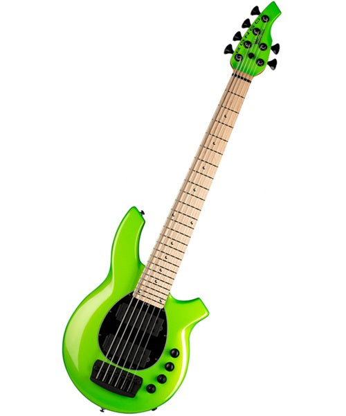 “Exclusiva en Veerkamp Online” Music Man Bajo Eléctrico 6 Cuerdas Verde Fosforecente con Estuche 182-LM1-11-01-MB-BM, Bongo 6 HH