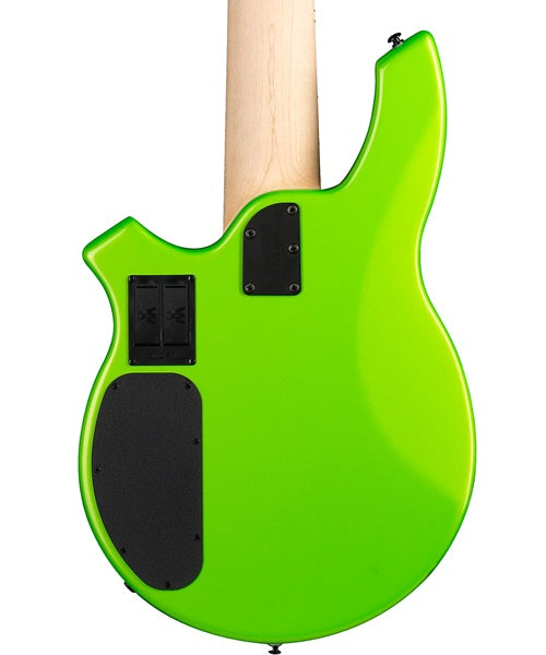 “Exclusiva en Veerkamp Online” Music Man Bajo Eléctrico 6 Cuerdas Verde Fosforecente con Estuche 182-LM1-11-01-MB-BM, Bongo 6 HH