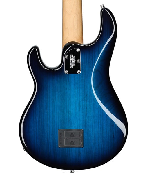 “Exclusiva en Veerkamp Online” Music Man Bajo Eléctrico 5 Cuerdas Entintado Azul/Sombreado Negro con Estuche 208-76-20-01-MB-CR, StingRay 5 Special HH