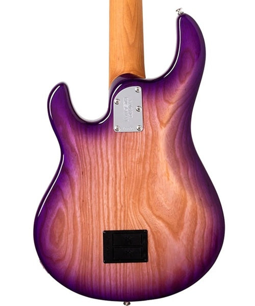 “Exclusiva en Veerkamp Online” Music Man Bajo Eléctrico 5 Cuerdas Natural/Sombreado Morado con Estuche 208-77-20-05-MB-CR, StingRay 5 Special HH