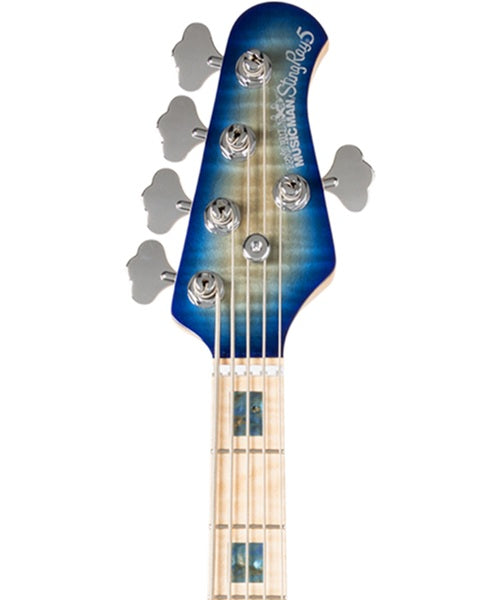 “Exclusiva en Veerkamp Online” Music Man Bajo Eléctrico 5 Cuerdas Natural/Sombreado Azul con Estuche 246-SPT-11-00-MB-C1, BFR StingRay 5 Special HH