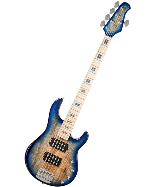 “Exclusiva en Veerkamp Online” Music Man Bajo Eléctrico 5 Cuerdas Natural/Sombreado Azul con Estuche 246-SPT-11-00-MB-C1, BFR StingRay 5 Special HH