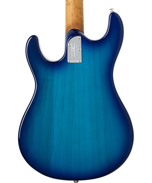 “Exclusiva en Veerkamp Online” Music Man Guitarra Eléctrica 900-72-R2-01-MB-CR Entintado Azul/Sombreado Azul con Estuche, Steve Morse