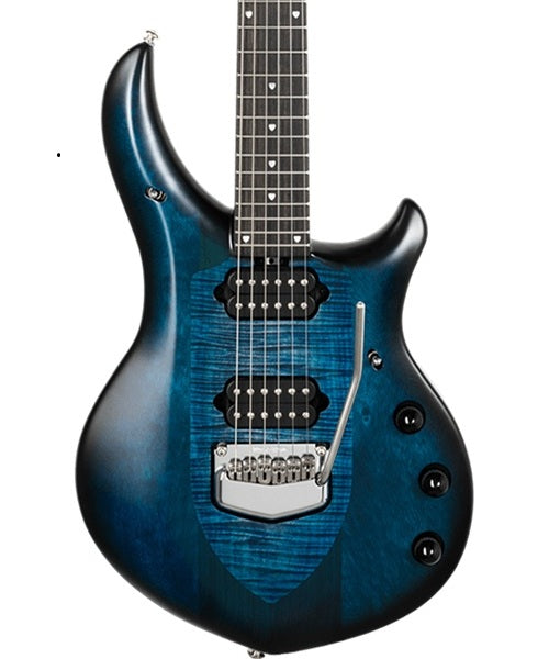 Exclusiva en Veerkamp Online Music Man Guitarra Eléctrica 611-J11-50-00-MB-CR Entintado Azul con Estuche, Majesty