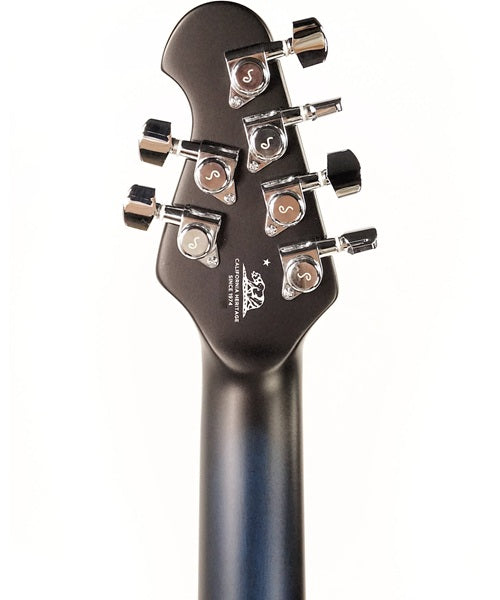 Exclusiva en Veerkamp Online Music Man Guitarra Eléctrica 611-J11-50-00-MB-CR Entintado Azul con Estuche, Majesty