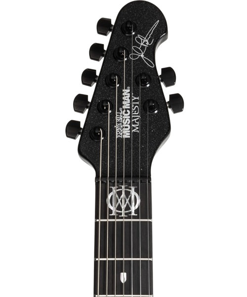 “Exclusiva en Veerkamp Online” Music Man Guitarra Eléctrica 7 Cuerdas 618-24-50-00-MB-BM Negro Brillante con Estuche, Majesty 7