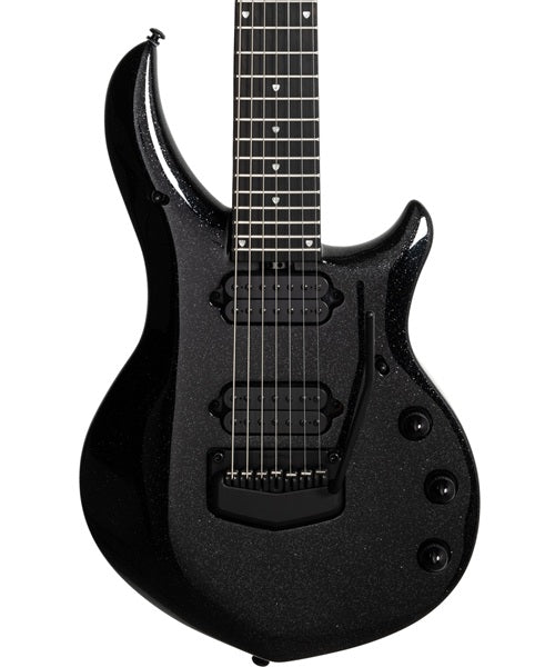 “Exclusiva en Veerkamp Online” Music Man Guitarra Eléctrica 7 Cuerdas 618-24-50-00-MB-BM Negro Brillante con Estuche, Majesty 7