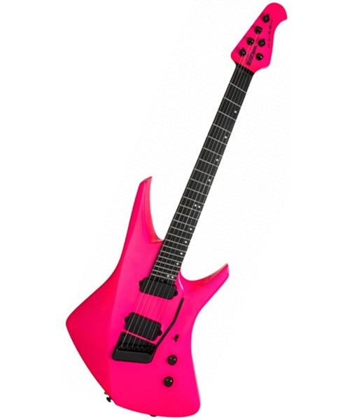 Guitarra Eléctrica Music Man Kaizen Rosa Fosforecente con Estuche