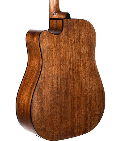Cort Guitarra Electroacústica Caoba Mate/Sombreado Negro CORE-DC AMH OPBB con Funda, Serie Core DC