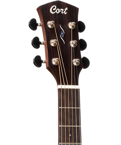 Cort Guitarra Electroacústica Caoba Mate/Sombreado Negro CORE-OC AMH OPBB con Funda, Serie Core OC