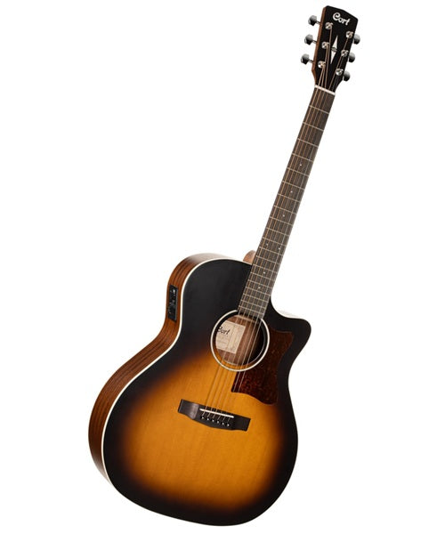 Cort Guitarra Electroacústica Natural Sombreado Café Mate GA1E OPSB, Serie Grand Regal