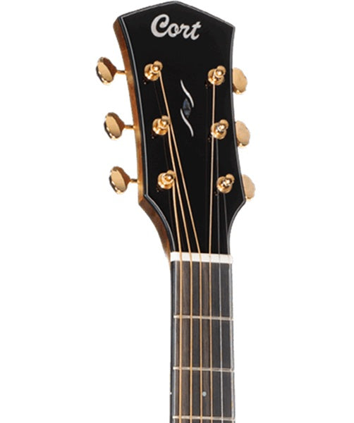 Cort Guitarra Electroacústica Natural con Funda GOLD-A6 NAT, Serie Gold