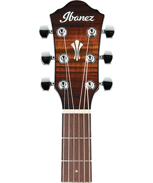 Ibanez Guitarra Electroacústica Arce Café Transparente/Sombreado Café/Negro AEG70L-TIH Zurda, Serie AEG