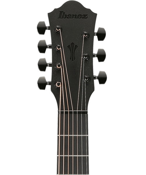 Ibanez Guitarra Electroacústica 7 Cuerdas Picea Negro Mate AEG721-BOT, Serie AEG