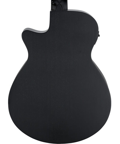 Ibanez Guitarra Electroacústica 7 Cuerdas Picea Negro Mate AEG721-BOT, Serie AEG