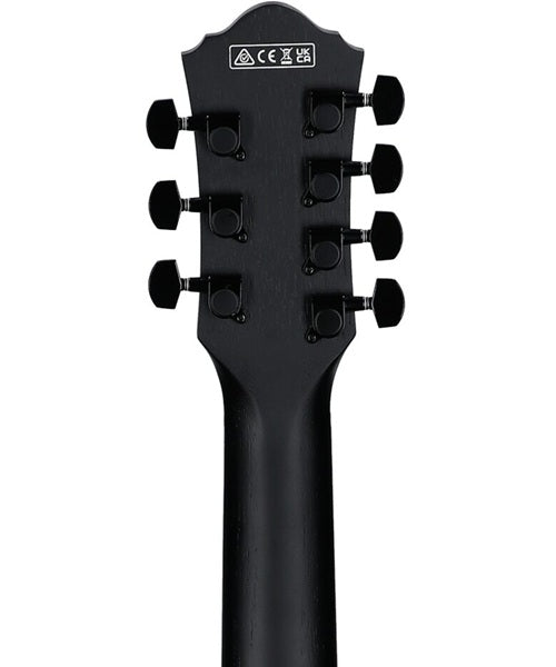 Ibanez Guitarra Electroacústica 7 Cuerdas Picea Negro Mate AEG721-BOT, Serie AEG