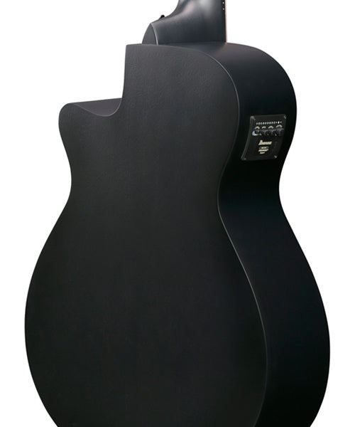 Ibanez Guitarra Electroacústica 7 Cuerdas Picea Negro Mate AEG721-BOT, Serie AEG
