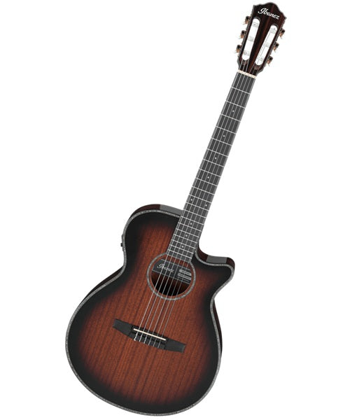 Ibanez Guitarra Electroacústica Sapele Caoba/Sombreado Negro AEG74N-MHS, Serie AEG