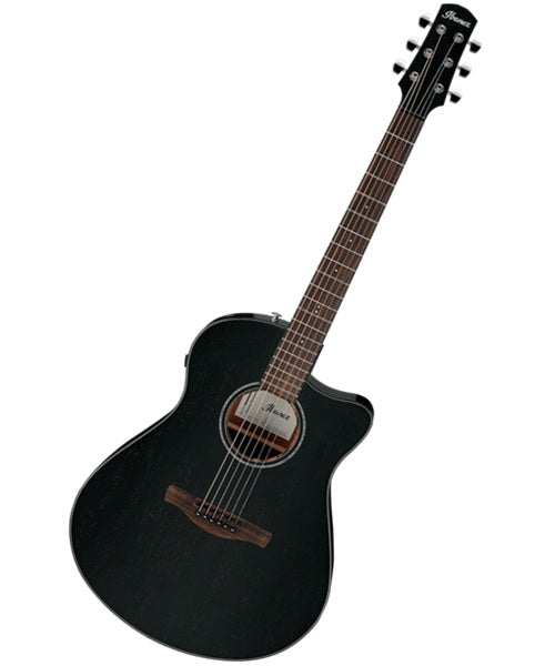 Ibanez Guitarra Electroacústica Negro Rustico AAM340CE-RUB, Serie Advanced Acoustic
