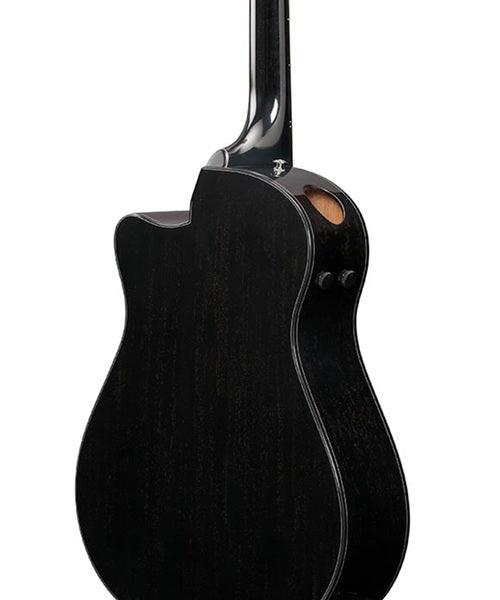 Ibanez Guitarra Electroacústica Negro Rustico AAM340CE-RUB, Serie Advanced Acoustic