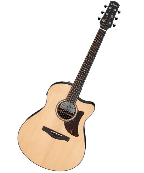 Ibanez Guitarra Electroacústica Abeto/Palo de Rosa AAM380CE-NT, Serie Advanced Acoustic