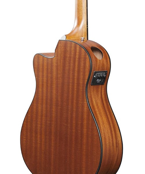 Ibanez Guitarra Electroacústica Sapele Mate AAM54CE-OPN, Serie Advanced Acoustic