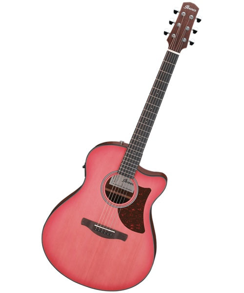 Ibanez Guitarra Electroacústica Rojo Coral Sombreado AAM50CE-CRO, Serie Advanced Acoustic