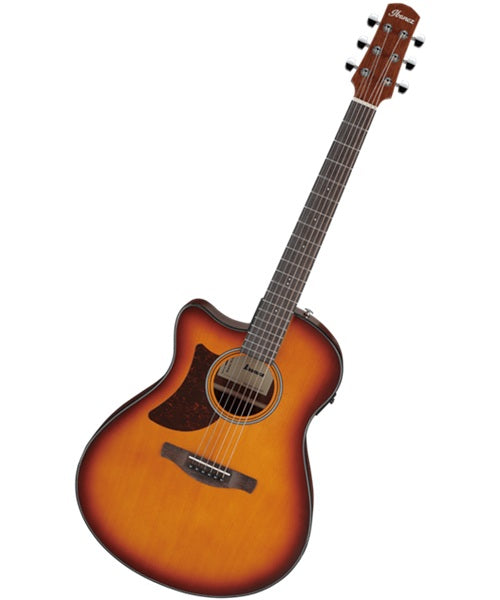 Ibanez Guitarra Electroacústica Natural/Sombreado Café AAM50LCE-OLB Zurda, Serie Advanced Acoustic