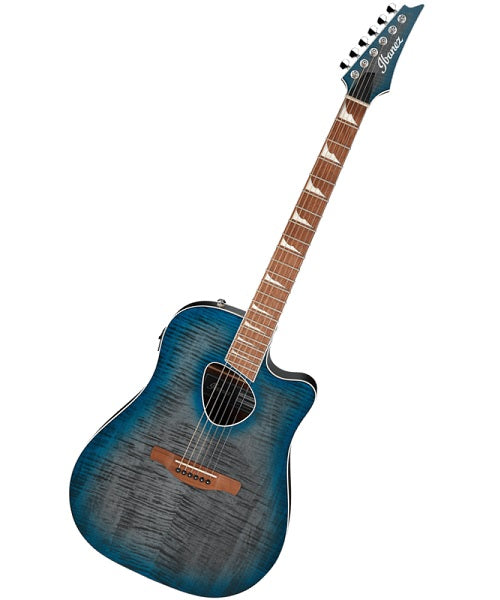 Guitarra Electroacústica Ibanez Altstar ALT30FM-BDB Gris Transparente Sombreado Azul