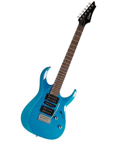 Cort Guitarra Eléctrica Azul Brillante X200 CBL, Serie X