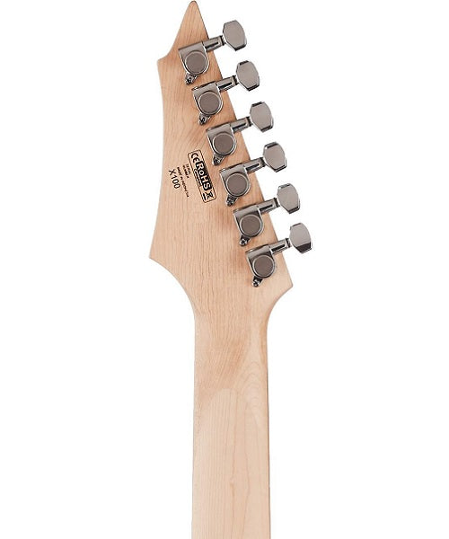 Cort Guitarra Eléctrica Negro Mate X100 OPBK, Serie X